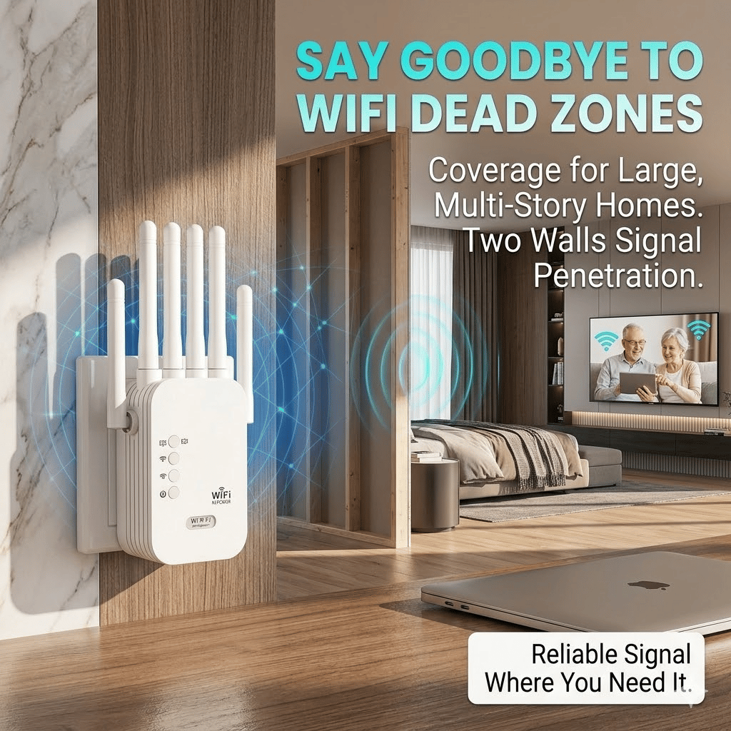 🔥LAST DAY 60% OFF -The Velocity Prime: 1200Mbps Ultra-Speed WiFi Repeater