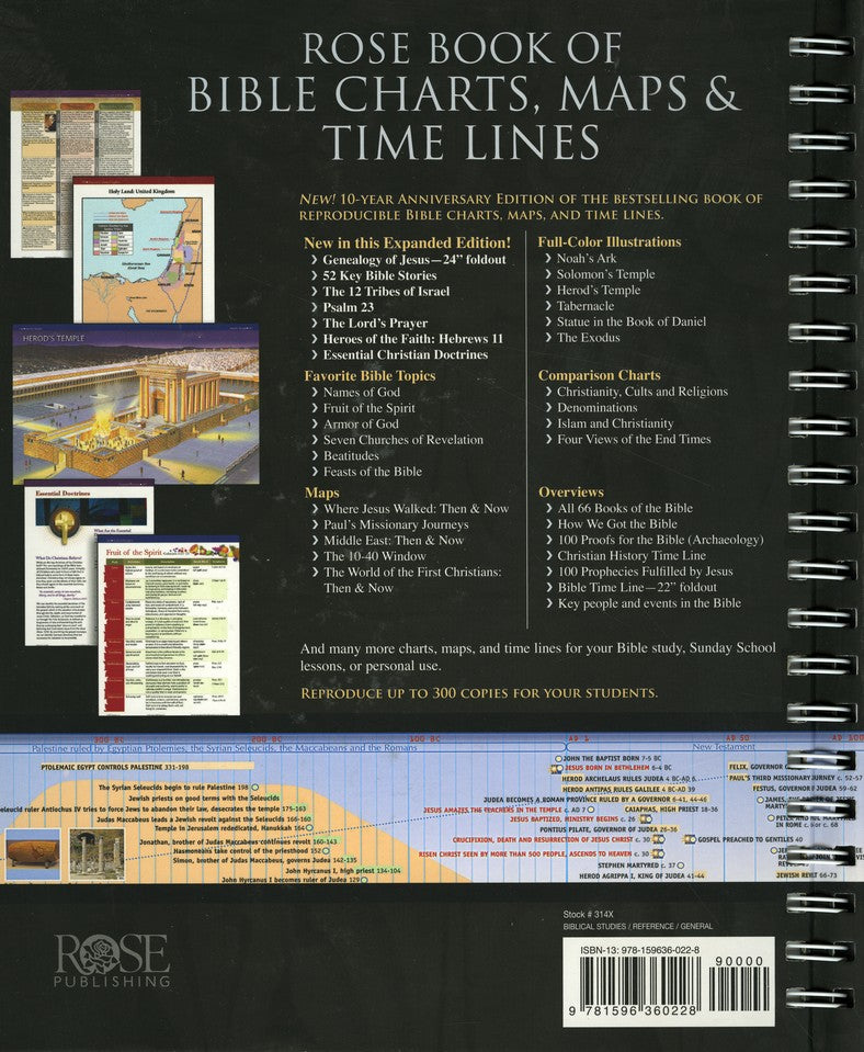 🔥Last Day 49% off🔥10th Anniversary Edition Bible Charts, Maps and Time Lines（Spiral-bound hardcover）